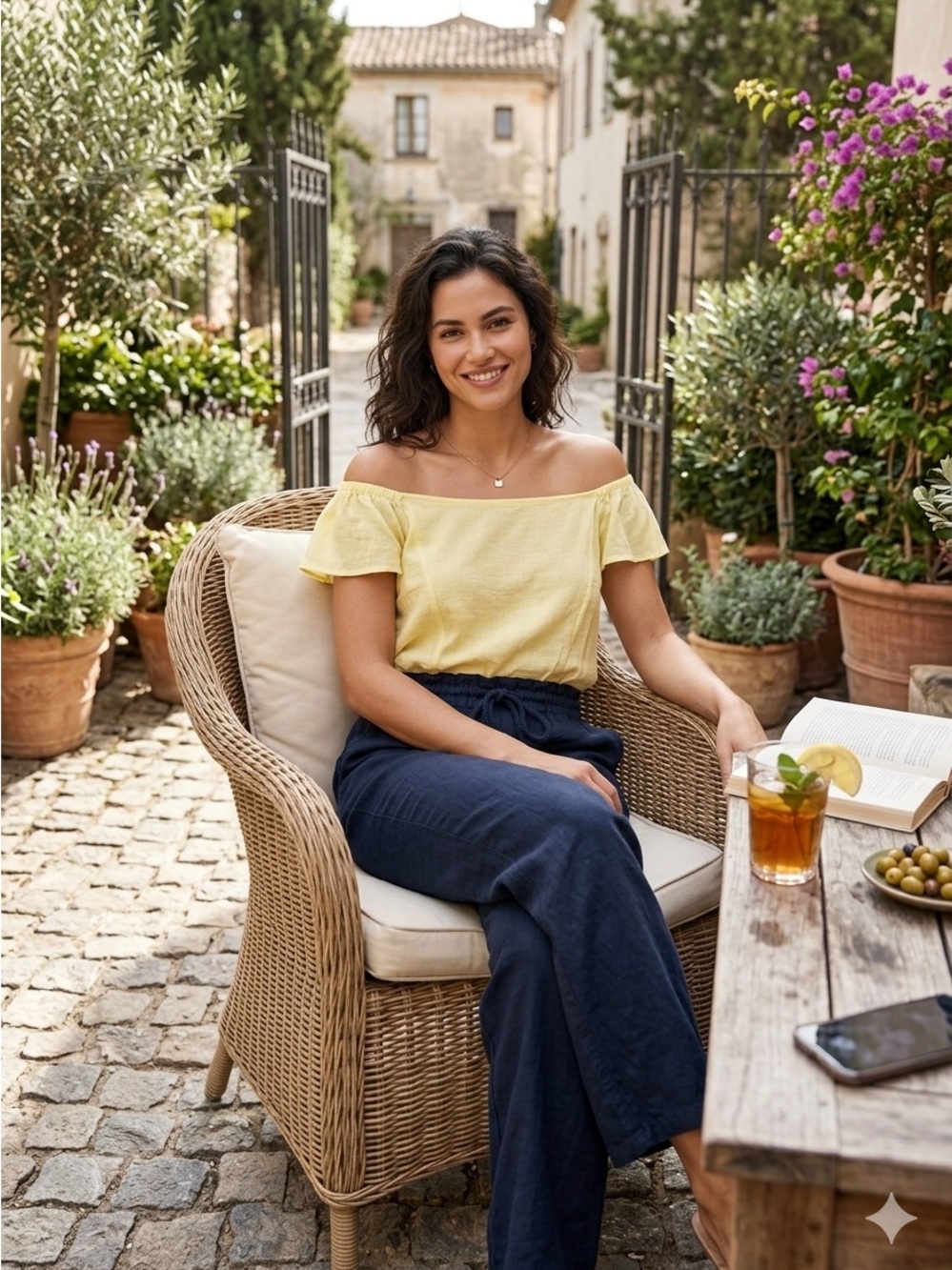 Great casual summer look with prAna women Black Elastic Waist Casual linen Pants
